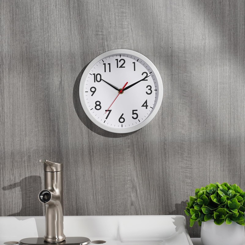 AKCISOT Wall Clock, Modern Small Wall Clocks Battery Operated 8