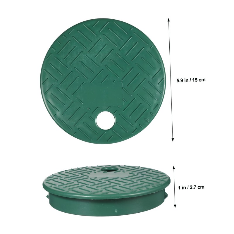 SUPVOX 4pcs Sprinkler Valve Box Cover Lid Round Replacement for