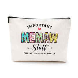 PQV Mom Cosmetic Bag Makeup Bag Grandma Gifts from Granddaughter Grandson Grandma Birthday Gifts Mothers Day Thank You Retirement Gift for Women Nana Mimi Gigi New Granny Christmas Toiletry Bags