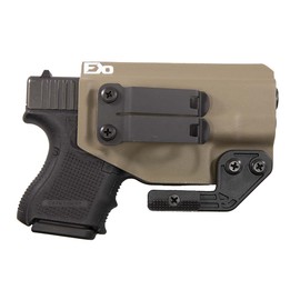 FDO Industries IWB Kydex Holster Compatible with Glock 26 -Discreet Carry Concepts 1.5" Metal Monoblock Gear Clip - The Paladin Series - Made in USA (Flat Dark Earth)