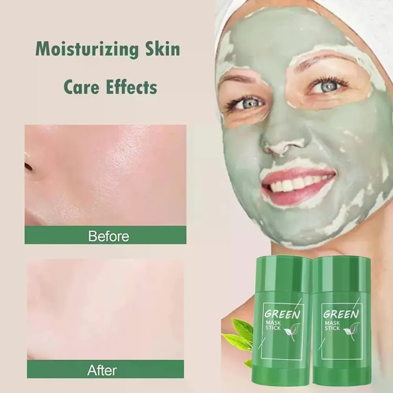 Mascarilla En Barra De Té Verde Para El Rostro, Paquete