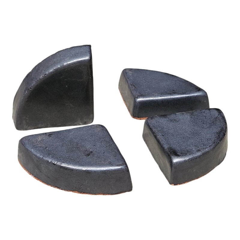 Teramico Saucer Feet for Flower Pots/Planters Blue Anthracite White Stoneware