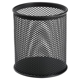 Q-Connect Pen Cup Metal Black (office Set) / Small Office Accessories/Type-Desktop/Kind-For Pens/Material-Metal/Dividers-N.a. / Colour-Black/Dimensions (mm)-90x100