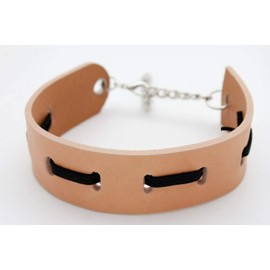 Women Boot Bracelet Chain Beige Beige Faux Leather Strap Anklet Shoe Bling Charm Statement Chunky Bangle Jewelry Bracelet