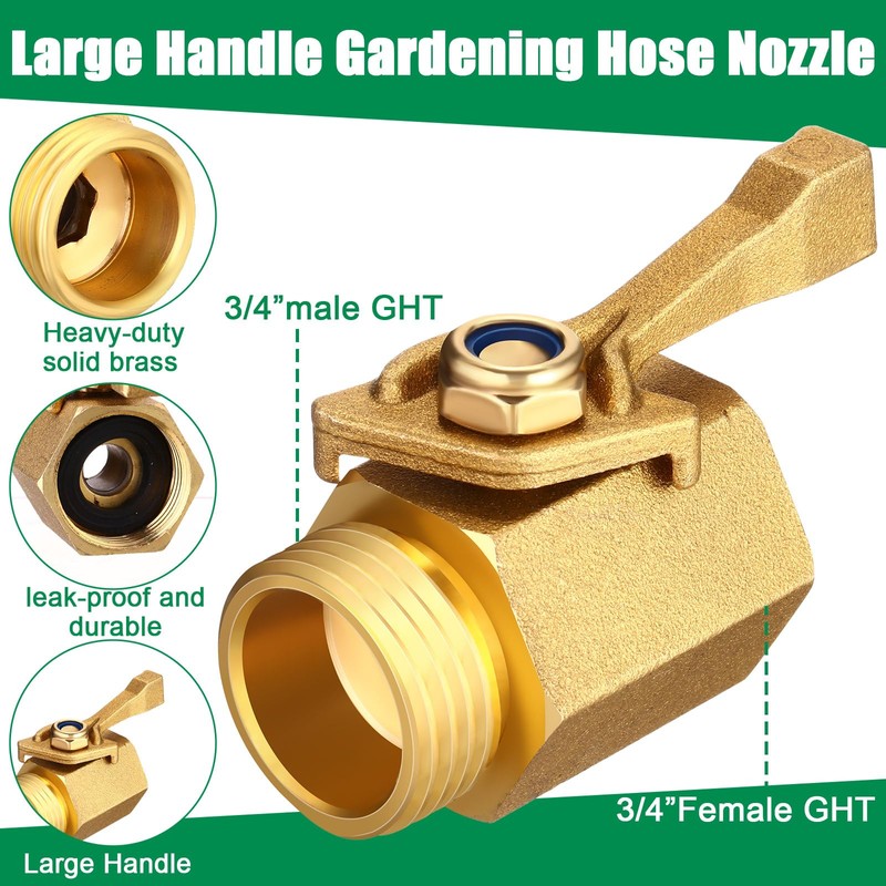 Therwen 6 Pack Garden Hose Shut off Valve Heavy Duty