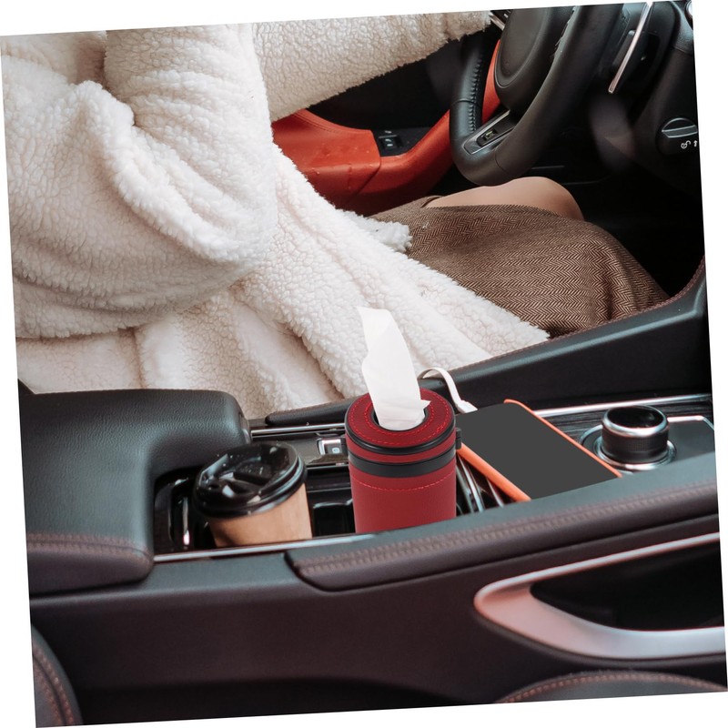Ciieeo Car Tissue Tube Box: Cylinder Tissue Holder Refillable Round