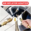 GODESON Air Inflator Adapter,1/4 NPT (m) to Standard Schrader Valve