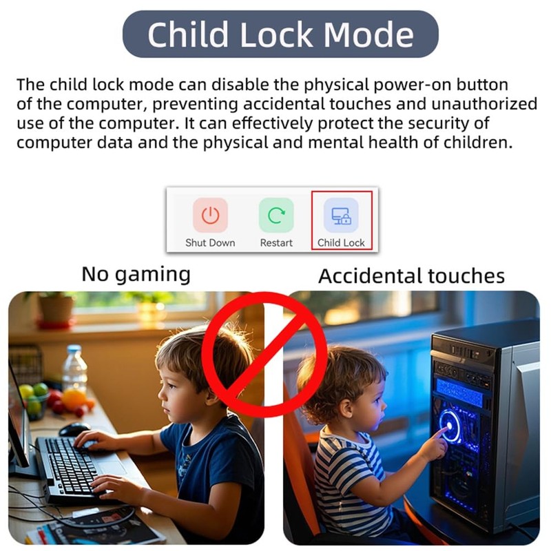 Snblzhef Smart Computer Power Reset Switch Computer On/Off Switch APP