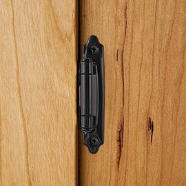 Bisagra Para Puertas De Parche Cierre Automático Cuadrada Con Tornillos Color Negro Para Gabinete, Armario, Muebles, Puertas 20 Piezas