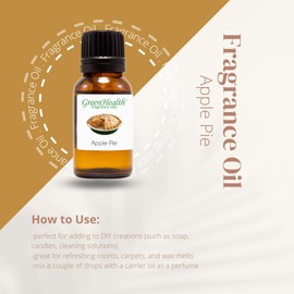 1 fl oz Apple Pie Fragrance Oil (Glass Bottle w/Euro Dropper) - GreenHealth