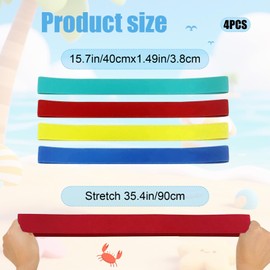 Beach Towel Holder Clips, Beach Chair Towel Straps, Towel Straps for Beach, Beach Accessories, Elastic, Thickened, Multifunctional, Elastic Beach Towel Holder, for Summer Beach Accessories (4 Pieces)