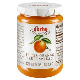 D'Arbo Bitter Orange Fruit Spread Marmalade Preserve 16 Oz. X 2 Jars with Bonus Gold Stainless Steel Stirring/Spreader Spoon (3-Pc Set)