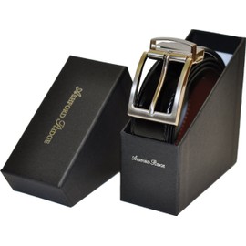 Ashford Ridge Gift Boxed 34mm Twist Reversible Coated Leather Belt in Black/Brown (32" - 36")