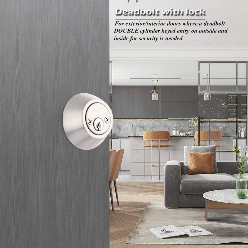 Gobrico 5 Keyed Alike Double Cylinder Deadbolts with Same Key