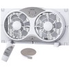 shinic Window Fan with Reversible Airflow Quiet, Twin 9" Blades,