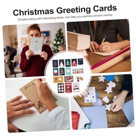 Operitacx 1 Set 14 Pcs Merry Christmas Greeting Card Snowman Christmas Xmas Party Supplies Chirstmas Invitation Cards Christmas Bleesing Cards Xmas Card Decorations Cartoon Paper