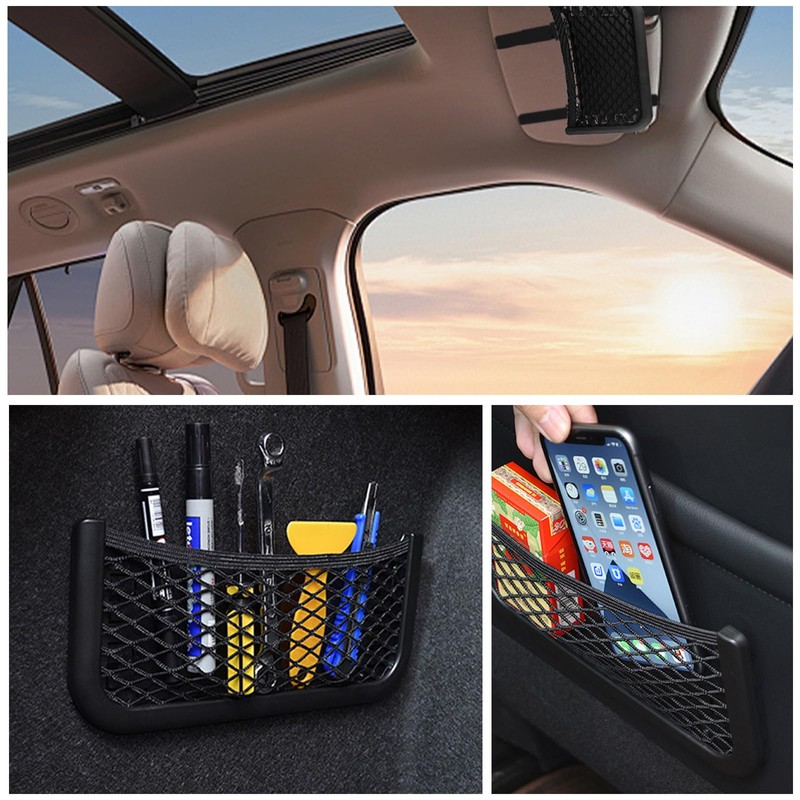 Storage Nets for Campervans, 2 Pcs Universal Car Mesh Storage