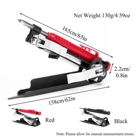 TopHomer Aluminum Alloy Woodworking Marking Pen, Precision Scribing Tool, Type Taker with Red or Black Pen, 165x2.2cm/65x0.8in (Red)