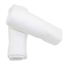 MuslinZ Baby Muslin Squares, Soft, Breathable and Absorbent Newborn Receiving Blanket, Swaddles XL 100x90cms 100% Cotton (2 Pack) (White)