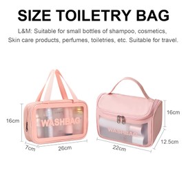 Toiletry Bags for Women,Make Up Bag Organizer,Portable Waterproof,Travel Wash Bag Vacation Bathroom for Men,Women and Girls (Black)