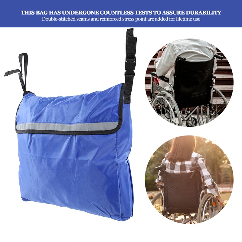 Wheelchair Backrest Storage Bag Electric Scooter Mobility Aid Hanging Bag