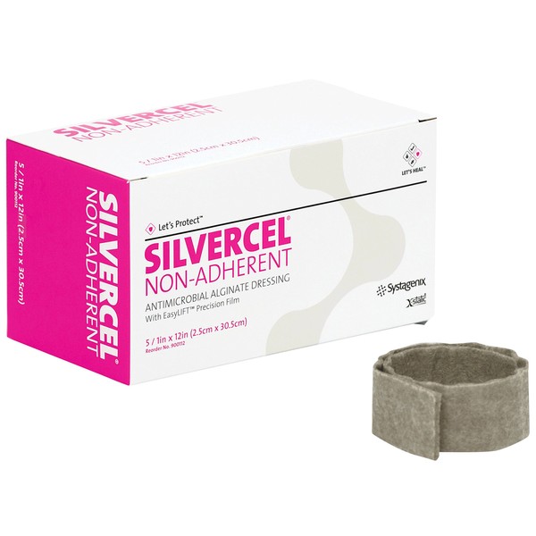 53900112 - Silvercel Non-Adherent Antimicrobial Alginate Dressing 1 x 12 Rope