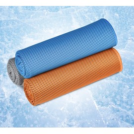 CCYCCL [Made in Japan] Cooling Towel, Strongest Cooling Towel, Neck Cool Towel, Set of 3, Cooling Towel, UV Protection, Heat Stroke Prevention Towel, Antibacterial, Odor-Resistant, Quick Drying, Cool,
