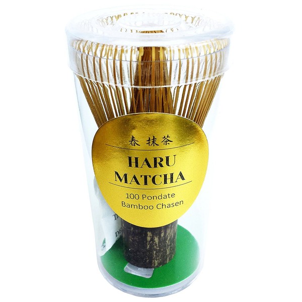 HARU MATCHA - KUROCHIKU Black Bamboo Chasen - Handcarved Matcha Greentea Whisk (100 Prongs)