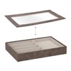 Relaxdays Leather Look Velvet Jewellery Box with Window H 5