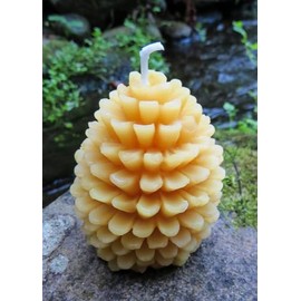 Pinecone Beeswax Candles BULK / 100% All Natural Beeswax/Natural Pine Cone Design/Forest/Pine Trees/Wedding Event/Country Candles