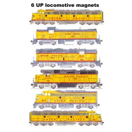 Union Pacific Classic Locomotives 6 Magnets by Andy Fletcher