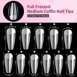YUNAI XXL C Curve Square Nail Tips - Extra Clear Long French False Nail Tips for Acrylic Nail Professional Set, Half Cover Long Straight Square French False Nail Tips for Nail Extension Home Salons DIY Nail Art, 400 PCS 10 Sizes