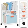 Marbrasse Rolling file Cart with Adjustable Dividers, Mobile File Cabinet