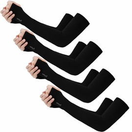 Mangas para Brazos,Mangas de Protección UV,Alta Elasticidad Fresco y Transpirable Mangas de Brazo de Verano,4 Pares Mangas de protección UV para Conducir Ciclismo Baloncesto Corre Golf Jardinería.