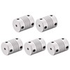 sourcing map 5 Pieces 3 mm to 3 mm Aluminium