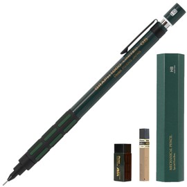 [GRAPH1000 LIMITED] Pentel Graph 1000 Mechanical Pencil, Limited Retro Color, Includes Retro Eraser, High Polymer Lead, and RingLeaf Original Pen Box | (Deep Green)