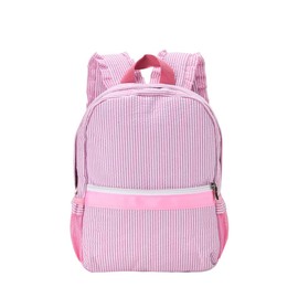 ONGLYP Lightweight Toddler Backpack for Girls,Seersucker Preschool Bookbag for Kids,Cute Pleated Children Kindergarten Backpack,SMALL (Pink, Small)