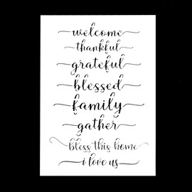 DIY Decorative Thankful Letter Stencil Template for Painting on Canvas Wood Furniture Craft Paper (A4 Size)