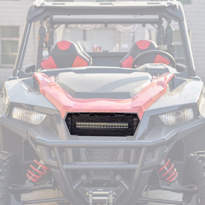 SAUTVS Mesh Grille with LED Spotlight for Polaris General 1000/