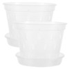 Abaodam 2 Sets Clear Plastic Orchid Pots of Breathable Planters