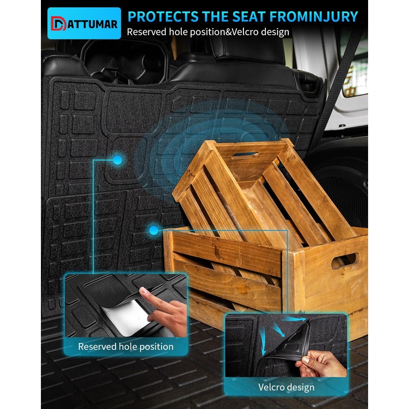 Dattumar Cargo Mat Compatible with 2018-2025 Jeep Wrangler JL 4x4