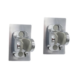 Operitacx 2 Stück Duschbasis Düse Dusche duschkopfhalterung Duscharmhalterung handbrause wandhalterung duschkopfhalter kleber Stark haftender Duschkopfhalter Silver