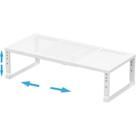 Wobmmi Expandable,Adjustable & Stackable Spice Rack, Cabinet Kitchen Countertop Shelf Organizer,Metal Pantry Storage Shelves - Space-Saving Storage Solution(1Pack/White/Large)