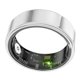 Milavan Smart Health Ring for Women Men Fitness Tracker with Heart Rate, Blood Oxygen, Blood Pressure, Sleep Monitoring, Step Counting, IP68 Waterproof for iOS and Android, No APP Fee, Light Gray 9