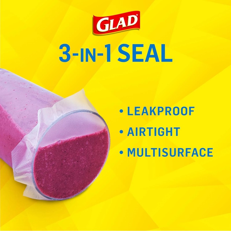 Glad Press'N Seal Plastic Food Wrap, 70 Square Foot Roll
