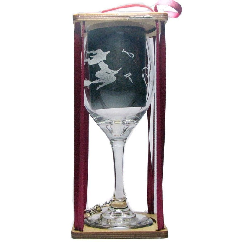Orange Kat Drink Up Witches! Stemmed Wine Glass with Charm