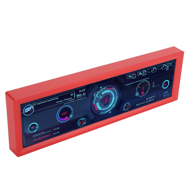 8.8 Inch PC Temperature Display Professional HD IPS 1920x480 LCD