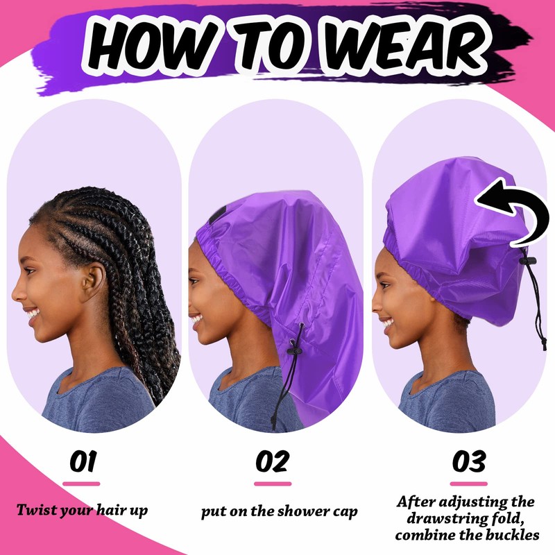 Gorro de Ducha Trenzado Grande Gigante Gorro de Baño Trenzado