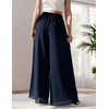 Cnlinkco Womens Wide Leg Pants Work Formal Elegant Flowy Pants