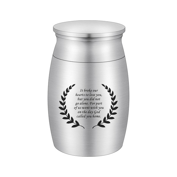 3 Inches Small Keepsake Urn for Human Ashes Aluminum Mini